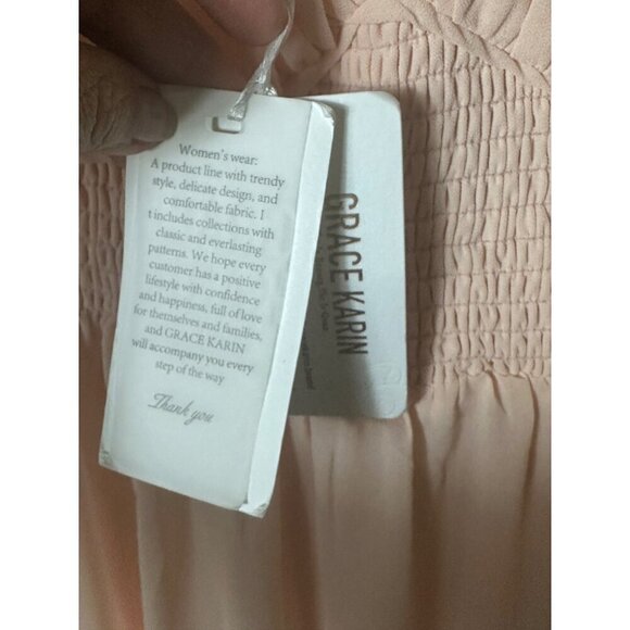 GRACE KARIN  Summer Sleeveless Off Shoulder Solid Flowy A Line Maxi Dress Small - Picture 5 of 5